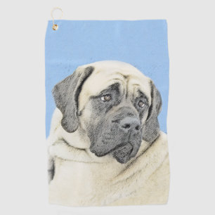 Serviette De Golf Peinture Mastiff (Fawn) anglaise - Art Chien origi