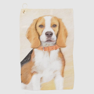 Serviette De Golf Peinture originale de chien Beagle Hound Art anima