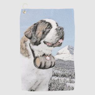 Serviette De Golf Peinture Saint Bernard - Cute Original Chien Art
