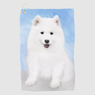 Serviette De Golf Peinture Samoyed Puppy - Jolie Art Original Chien