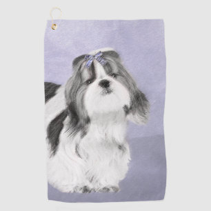 Serviette De Golf Peinture Shih Tzu - Cute Original Chien Art
