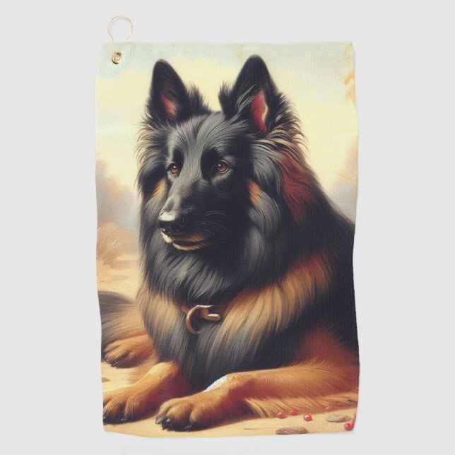 Serviette De Golf Peinture vintage belge Tervuren (Devant)