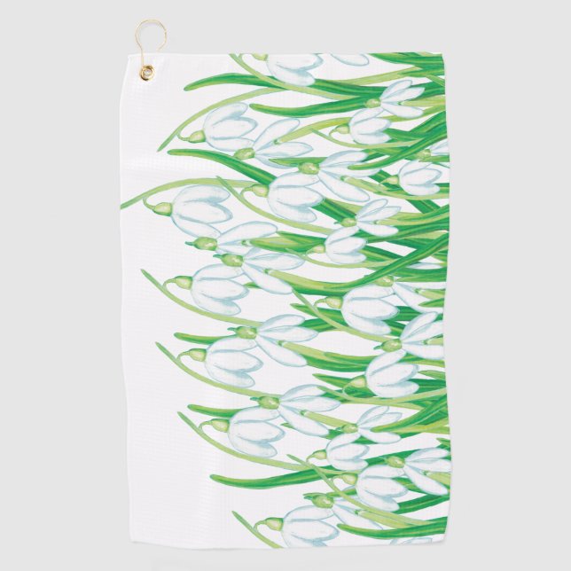 Serviette De Golf Perce-Neige de printemps  (Devant)