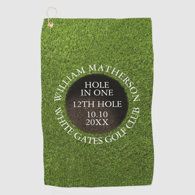 Serviette De Golf Personalized Golf Hole in One Award (Devant)