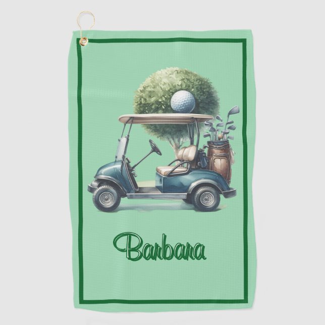 Serviette De Golf Personalized Green Golf Towel (Devant)