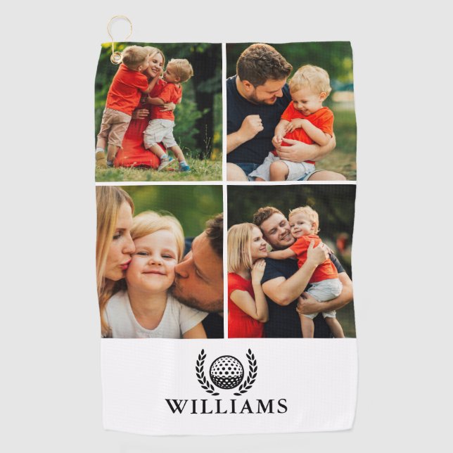 Serviette De Golf Personalized Name Monogram 4 Photo (Devant)