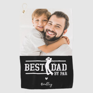 Serviette De Golf Personnalisé Meilleur papa par photo