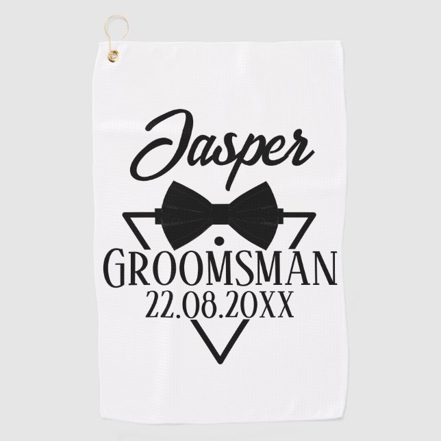 Serviette De Golf Personnalisé pour Groomsman (Devant)