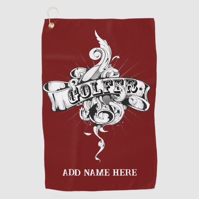 Serviette de golf personnalisée (Devant)