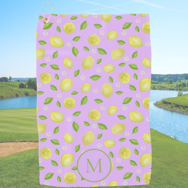 Serviette de golf personnalisée avec monogramme et (Créateur téléchargé)