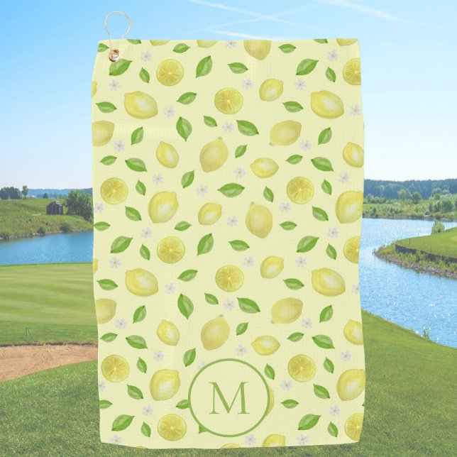 Serviette de golf personnalisée avec monogramme et (Créateur téléchargé)