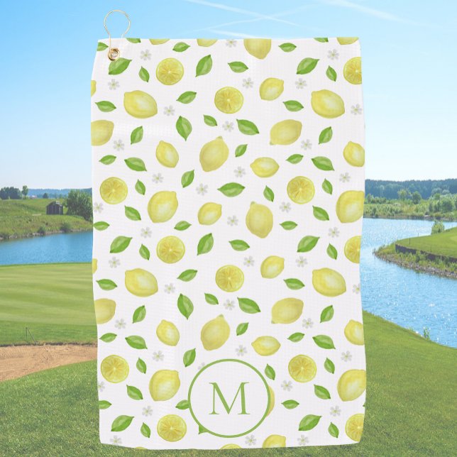 Serviette de golf personnalisée avec monogramme et (Créateur téléchargé)
