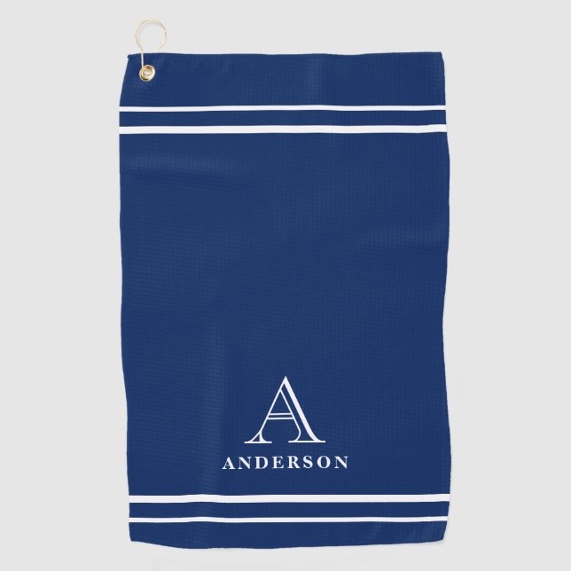 Serviette de golf personnalisée avec monogramme mo (Devant)