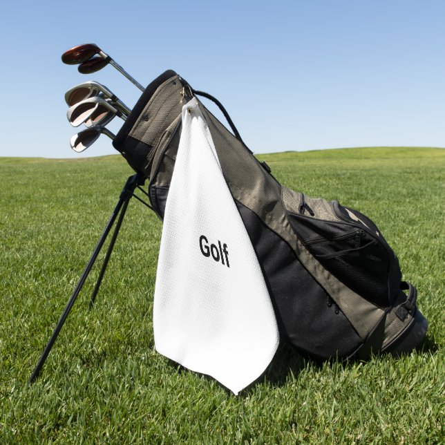 Serviette de golf personnalisée en microfibre "Gol (Vert)
