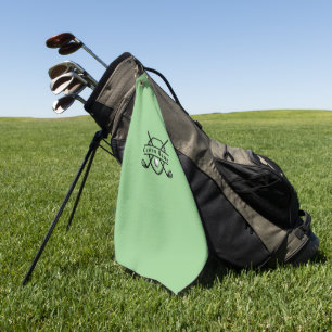Serviette de golf personnalisée - Monogramme/Photo