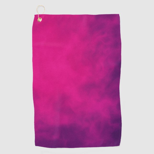 Serviette de golf personnalisée Neon Pink (Devant)