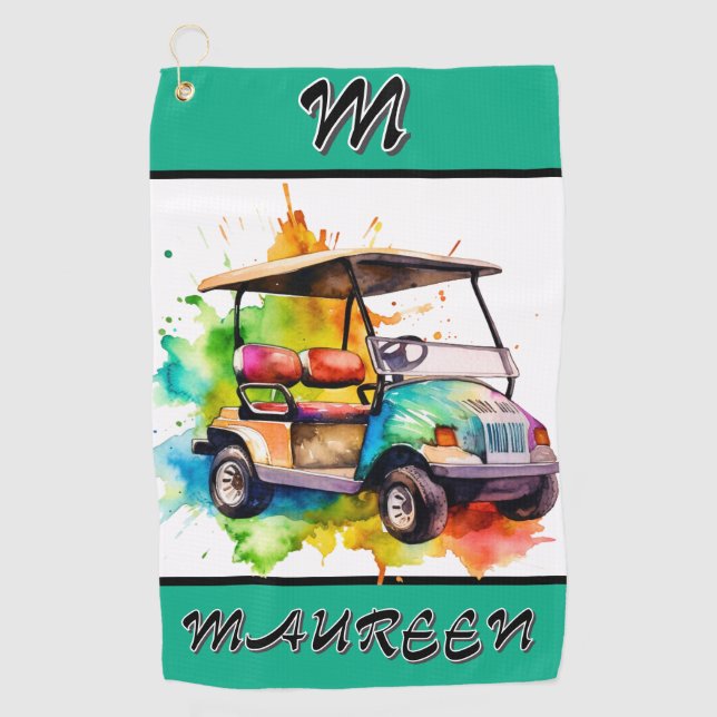 Serviette de golf personnalisée pour dames (Devant)