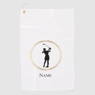 Serviette de golf personnalisée pour femme Golfer