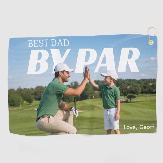 Serviette de golf personnalisée pour la fête des P (Horizontal)