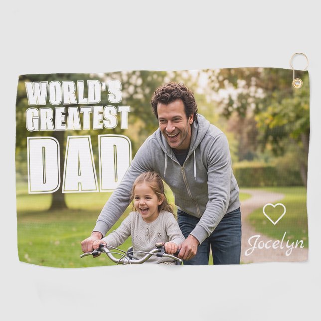 Serviette de golf personnalisée pour la fête des P (Horizontal)