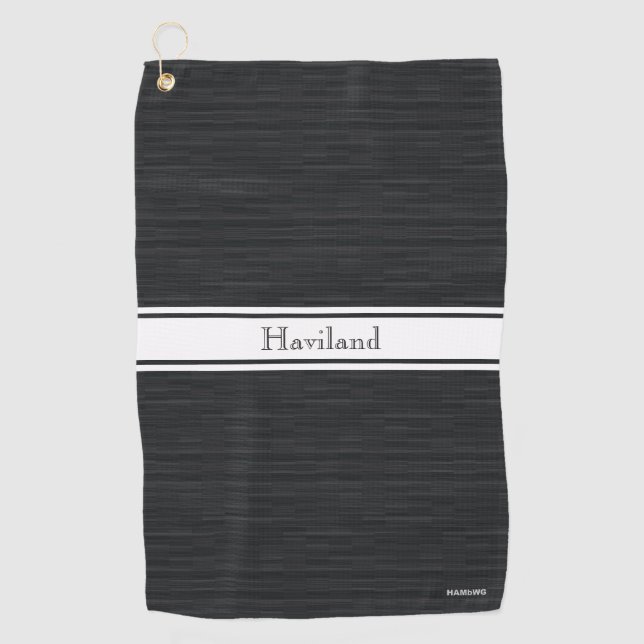 Serviette de golf personnalisée rose HAMbWG (Devant)