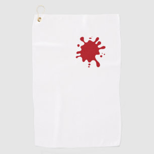 Serviette de golf personnalisée Tomato Red Splash