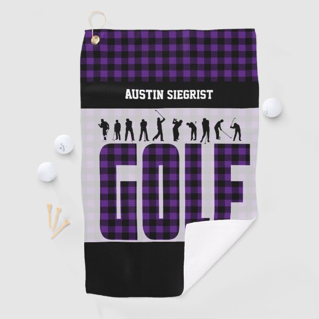Serviette De Golf Personnaliser Play Golf - do-it-yourself couleur A (En situation)