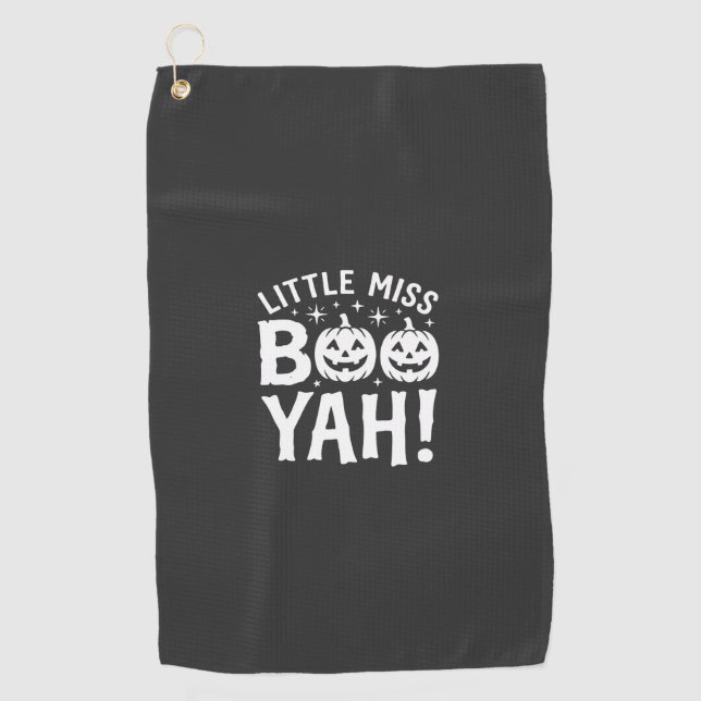 Serviette De Golf Petit modèle de citrouille de Halloween Little Mis (Devant)