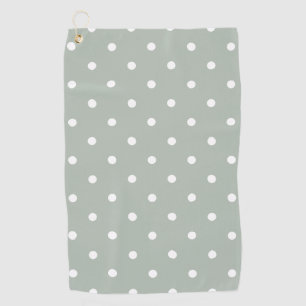 Serviette De Golf Petit Motif Pois : Vert sage