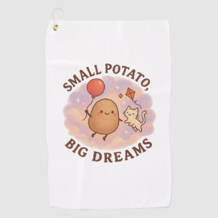 Serviette De Golf Petite Pomme de Terre Grands Rêves – Motivation Mi