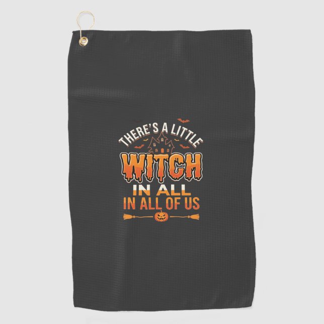 Serviette De Golf Petite Sorcière Halloween Sorcière Conception de T (Devant)