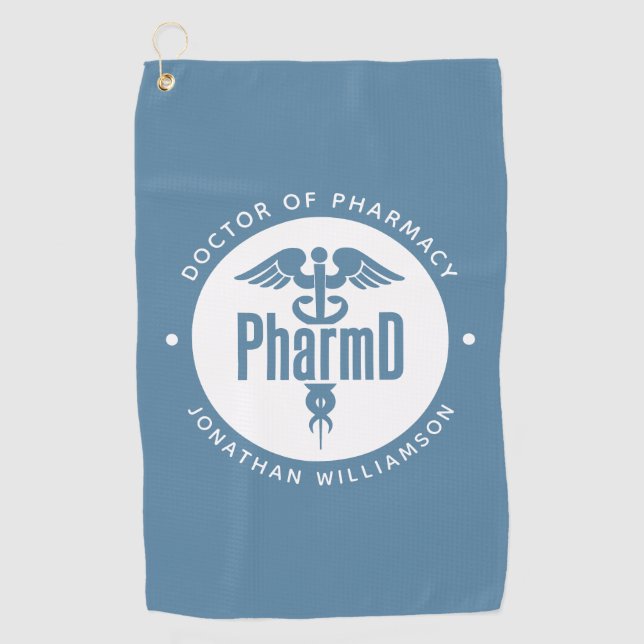 Serviette De Golf PharmD Docteur en pharmacie Pharmacy Graduation Ph (Devant)