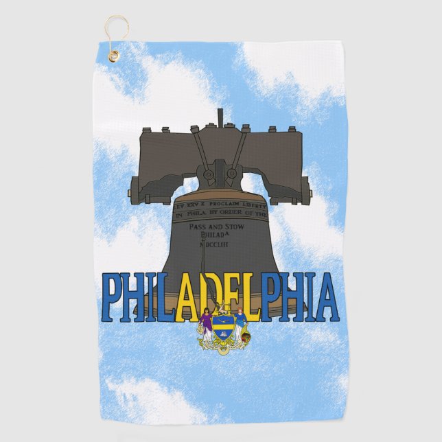 Serviette De Golf Philadelphie Pennsylvanie Liberty Bell (Devant)