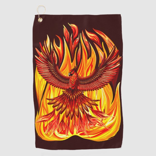 Serviette De Golf Phoenix mythologique immortelle Créature (Devant)