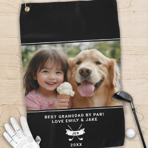 Serviette De Golf Photo Amusante Meilleur Papi Par Golfeur Moderne N