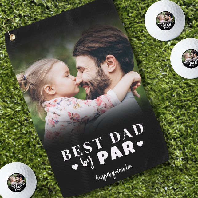 Serviette De Golf Photo Best Papa By Par Par (Photo Best Dad By Par Golf Towel )