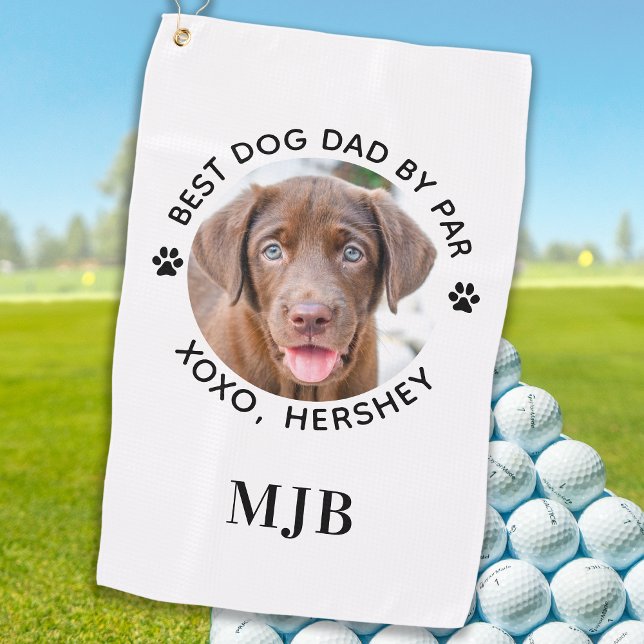 Serviette De Golf Photo Chien Personnalisé Animaux de compagnie Meil (Créateur téléchargé)