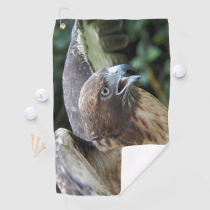 Serviette De Golf Photo de Raptor Hawk à queue rousse