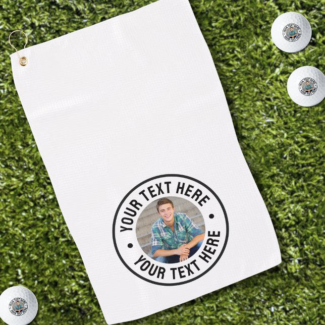 Serviette De Golf Photo et texte personnalisés (Create your Own Photo Golf Towel )