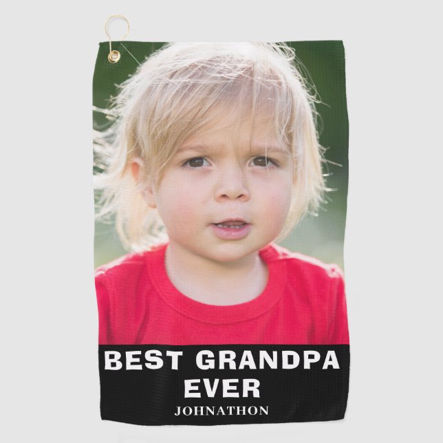 Serviette De Golf Photo moderne Best Grand-Père (Devant)
