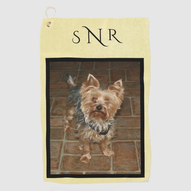 Serviette De Golf Photo monographique personnalisée pour animal de c (Devant)