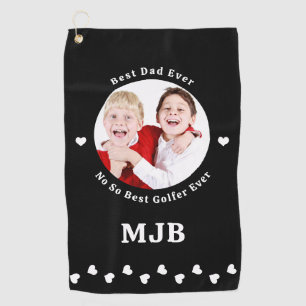 Serviette De Golf Photo personnalisée Meilleur Papa Jamais Funny Gol