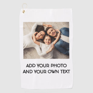 Serviette De Golf Photo personnalisée moderne ou logo Équipe Logo Go