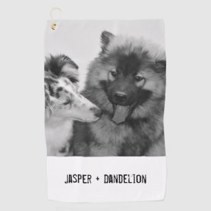 Serviette De Golf Photo simple, moderne personnalisée pour animaux d