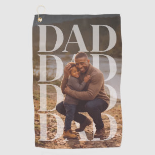 Serviette De Golf PhotoPop Papa Photo de famille personnalisée