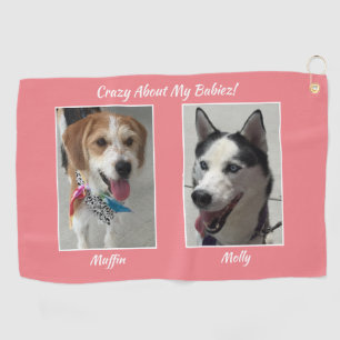 Serviette De Golf Photos pour animaux domestiques, Noms et Personnal