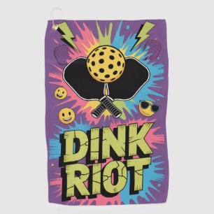 Serviette De Golf Pickleball Dink Riot drôle Urbain Splash