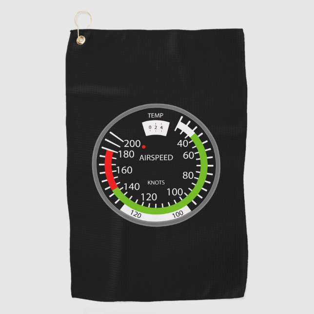 Serviette De Golf Pilote de vitesse aérienne passionné d'aviation (Devant)