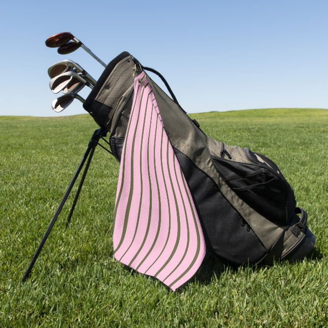 Serviette De Golf Pink Green Stripes (Vert)