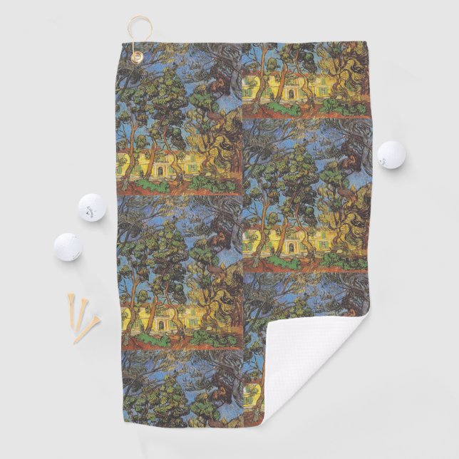 Serviette De Golf Pins de Van Gogh - Art de jardin classique (En situation)